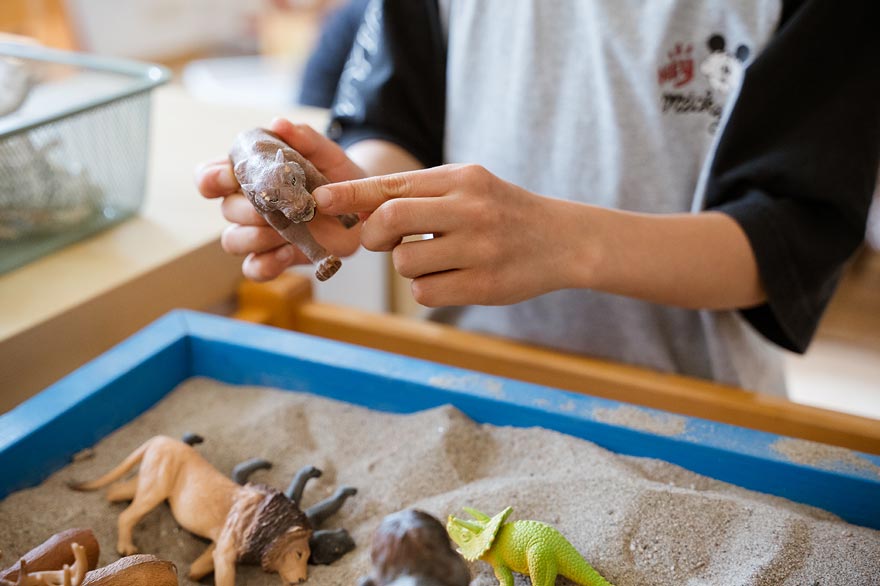 Spielen in der Sandbox